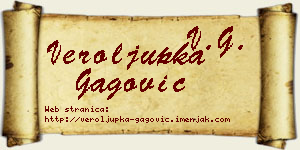 Veroljupka Gagović vizit kartica